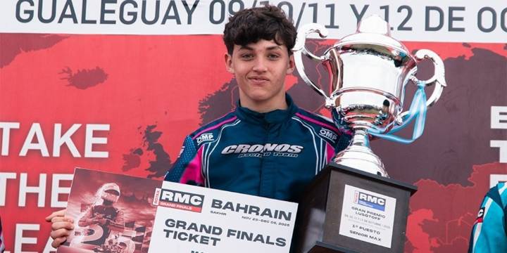 Tiene 14 años, compite con la “magia” de Colapinto y representará a la Argentina en el Mundial de Karting