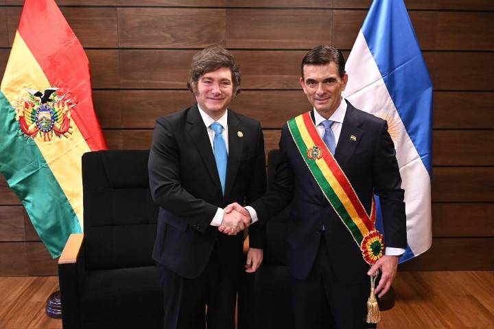 El Presidente Milei saludó a su par de Bolivia, Rodrigo Paz Pereira