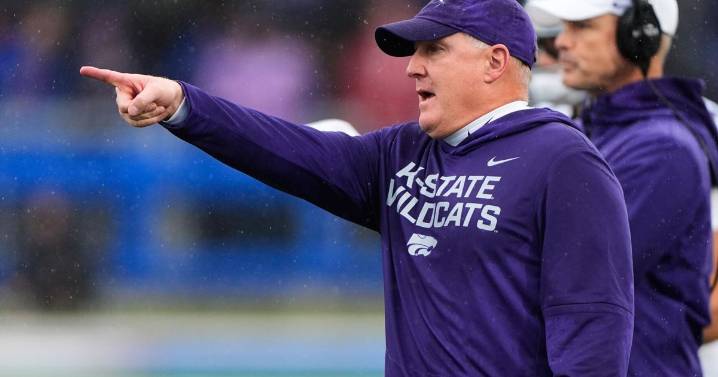 Kansas State coach Chris Klieman chokes up as he defends his job performance after loss to Utah