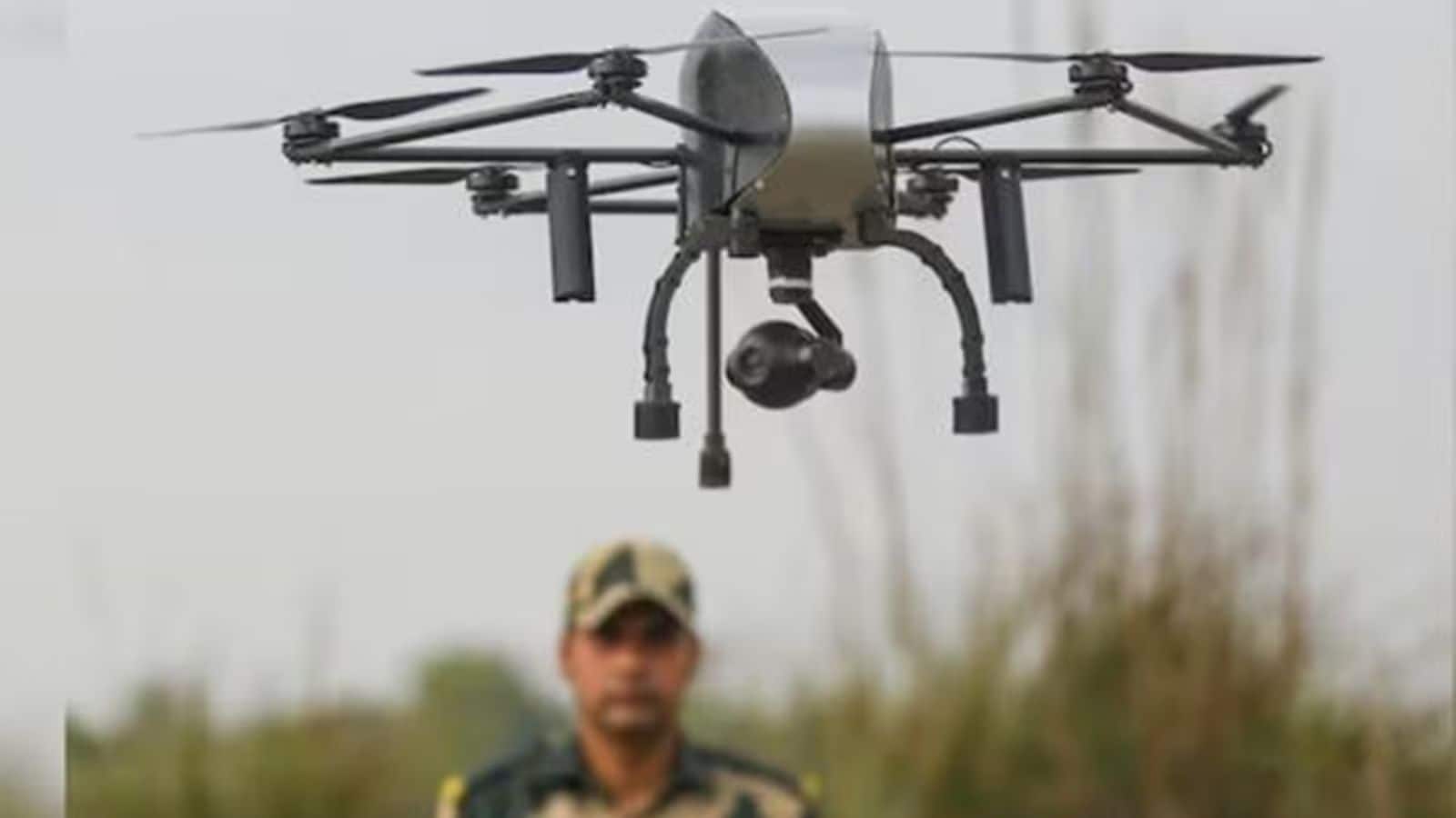 Broken Indian Air Force drone found near India