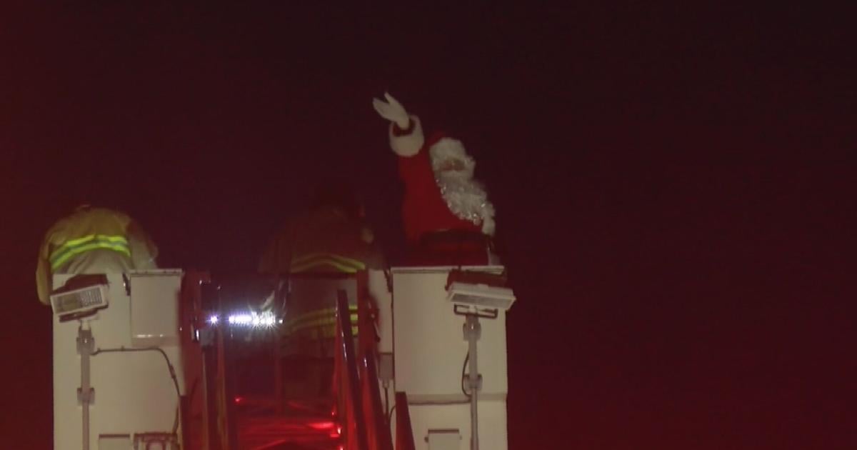 Santa Claus has been rescued once again from the top of the Old City Hall apartment building
