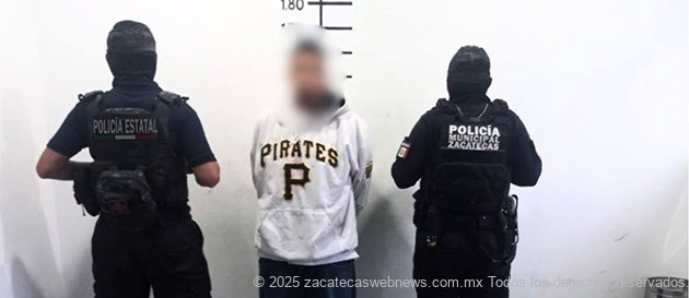 DETIENEN A DOS POR PRESUNTO ROBO A COMERCIO EN EL CENTRO DE ZACATECAS