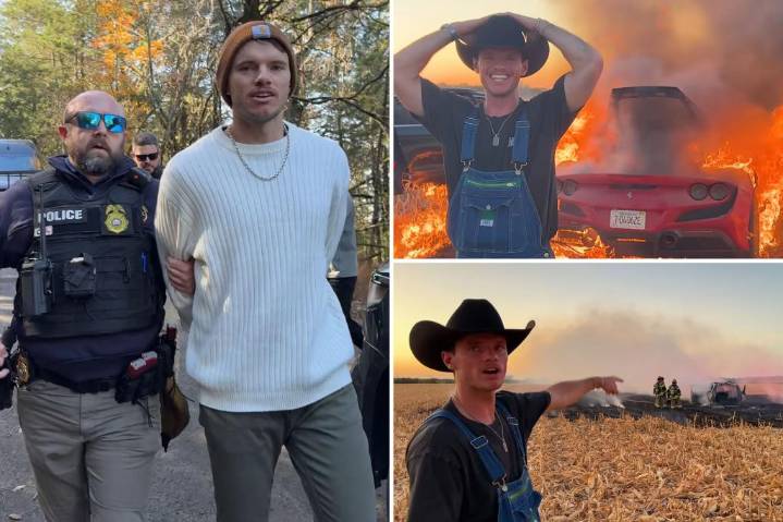 YouTuber Cody Detwiler arrested over tax evasion on $400K Ferrari destroyed in blaze