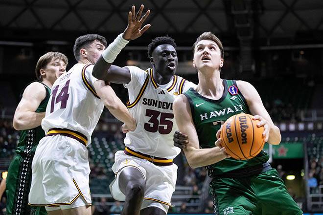 Arizona State rallies past Hawaii men’s basketball team