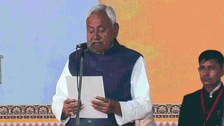 Nitish takes oath as Bihar CM for record 10th time