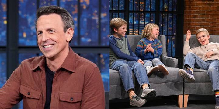 Seth Meyers Interviews His Three Kids for Hilarious Thanksgiving Show Appearance | 2025 Thanksgiving, Adelaide Meyers, Alexi Ashe, Ashe Meyers, Axel Meyers, Celebrity Babies, Seth Meyers, Thanksgiving