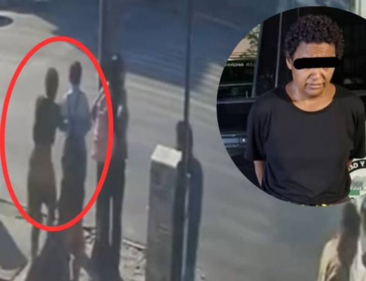 Detienen a mujer que agredía a peatones en pleno centro de Monterrey, Nuevo León