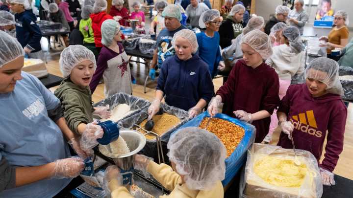 Volunteers are needed this weekend to pack food for the hungry