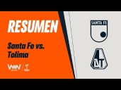 Goles, video y resumen: Santa Fe cayó 2-1 ante Tolima por la Liga BetPlay 2025