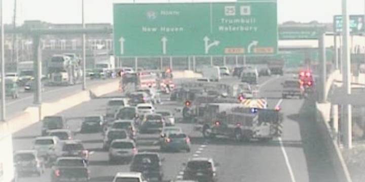 Injuries reported following crash on I-95 north in Bridgeport