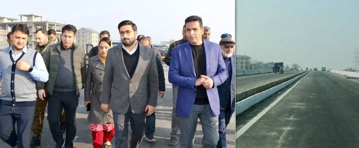 DC Srinagar conducts on site visit of Sanat Nagar Flyover, load testing underway for operationalisation of the flyover