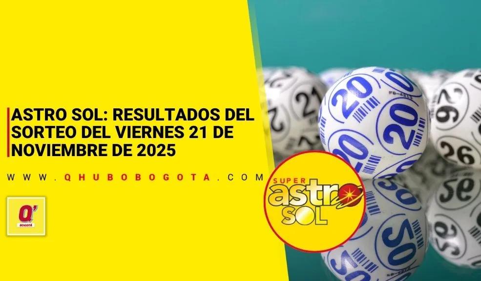 Astro Sol: resultados del sorteo del viernes 21 de noviembre