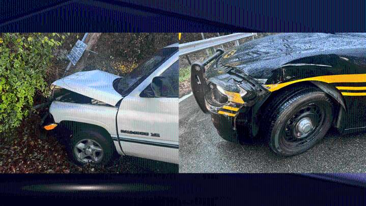 Man hospitalized and facing charges after fleeing police, allegedly hit cruiser twice