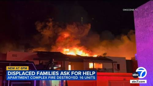 Rialto apartment fire leaves more than a dozen families homeless