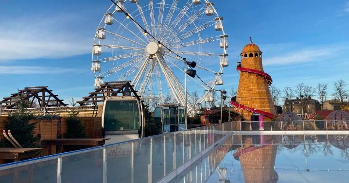 Take a look around Cambridge's Christmas market with huge outdoor ice rink