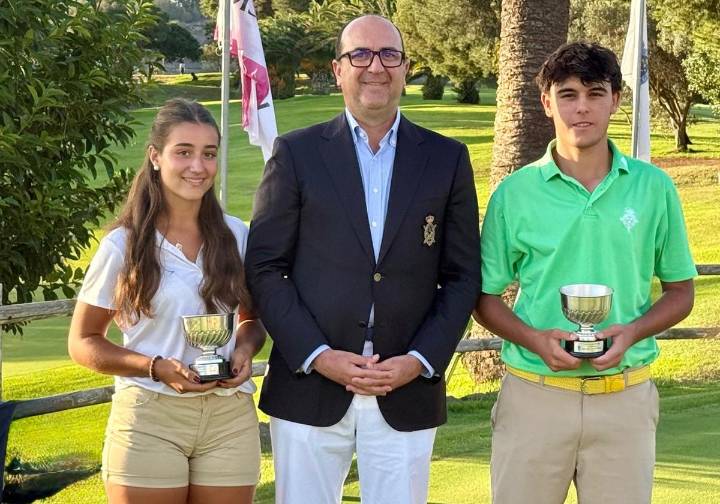 Rafael González y Blanca Gómez-Balboa, campeones de la Copa Palmer en el Real Club de Golf de Las Palmas