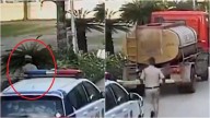 Telangana ASI Run Over By Water Tanker In Medchal District; Disturbing Video Surfaces Online