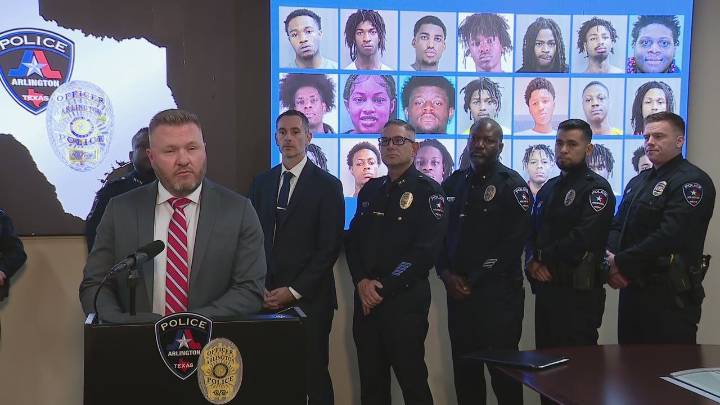 Arlington police announce gang violence arrests