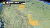 Powerful winds whip into Alberta, but with a warm temperature boost