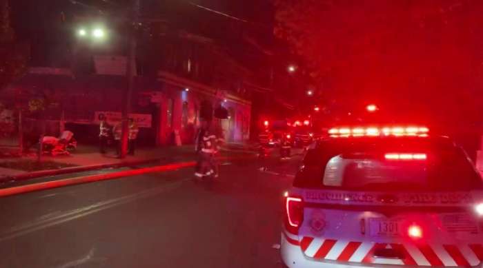 Providence fire crews respond to city warehouse building