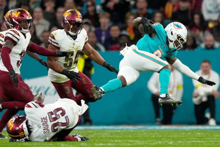 Jones celebrates in Cristiano Ronaldo style as Dolphins beat Commanders 16