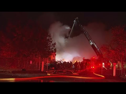 DeKalb County crews battle warehouse fire early Monday