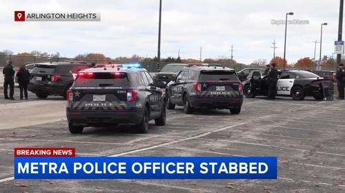 Metra police officer injured in Arlington Heights stabbing at train station, officials say