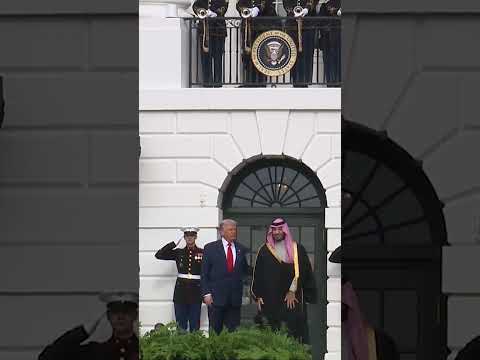 Trump Welcomes Crown Prince of Saudi Arabia Mohammed bin Salman to White House #shorts