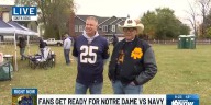 Notre Dame fans gearing up for Navy game at tailgates