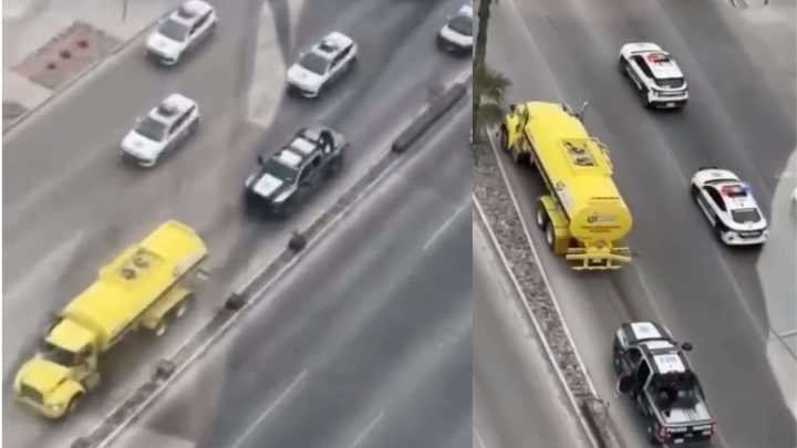 Detienen a Conductor de Pipa Presuntamente Robada tras Persecución en Hermosillo