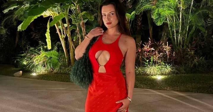 Bella Thorne's Cutout Red Dress Is the Star of Her New Photos
