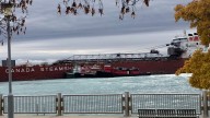 Plan to refloat Canadian freighter stuck in Detroit River being reviewed