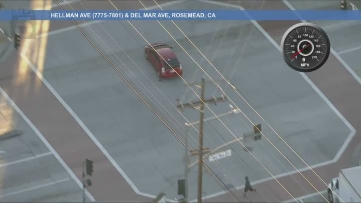 Authorities in pursuit of driver in San Gabriel Valley