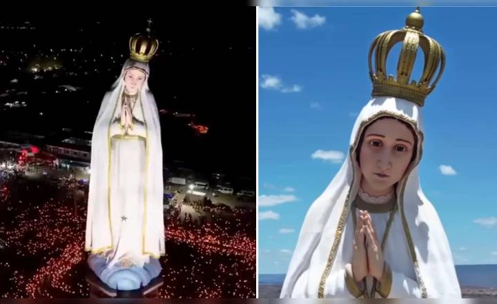 Inauguran en Brasil una colosal estatua en honor a Nuestra Señora de Fátima