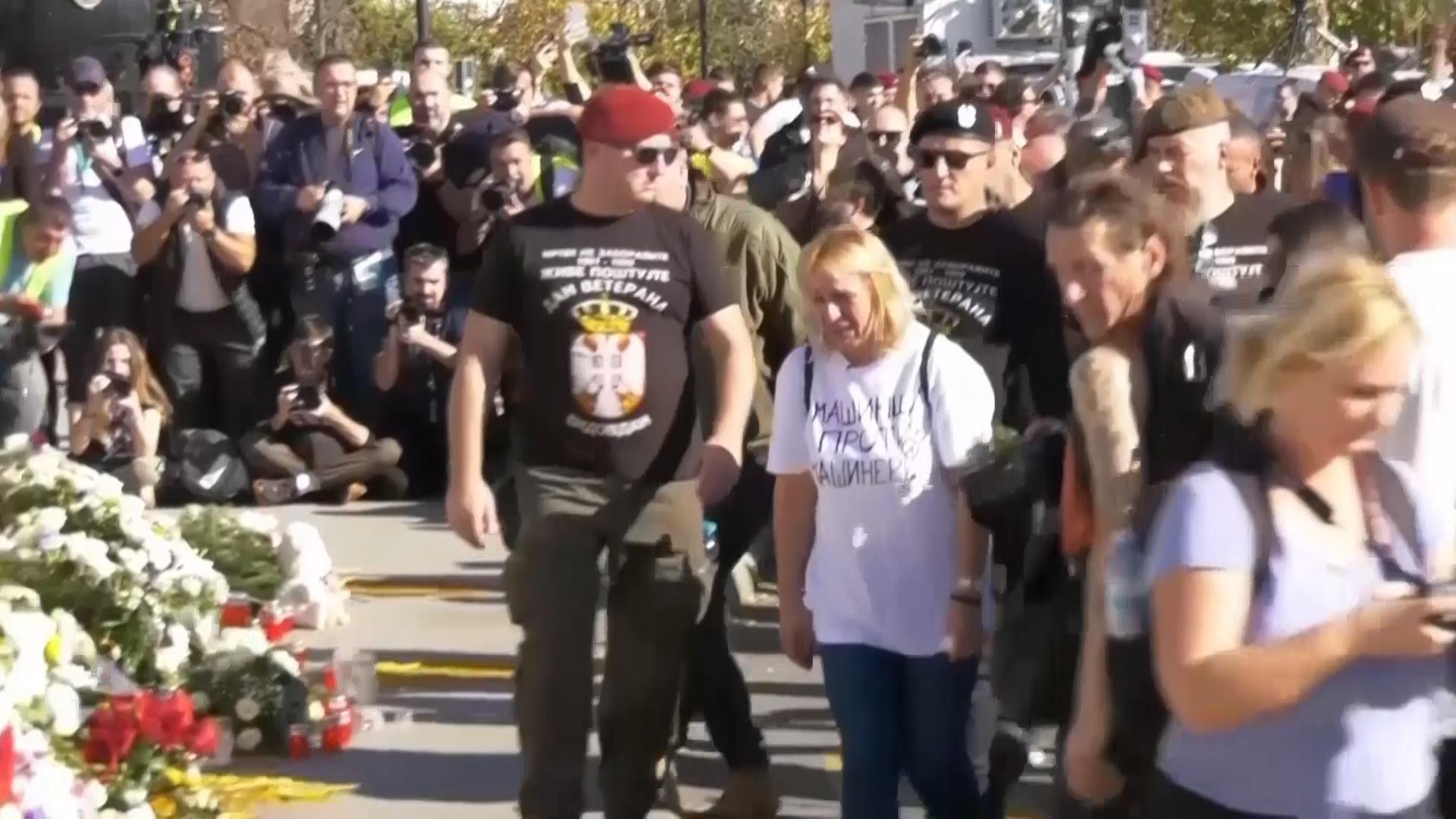 Serbia marks anniversary of deadly train station disaster with large rally