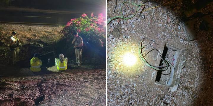 2 thieves caught in the bushes after stealing copper near Phoenix freeway
