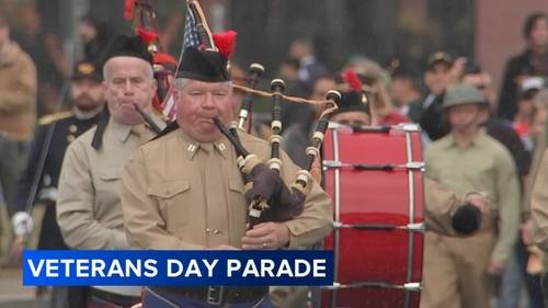 Philadelphia's 11th annual Veterans Parade marches down the Ben Franklin Parkway Sunday