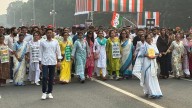 Mamata Banerjee leads SIR protest march in Bengal, BJP calls it rally of Jamat