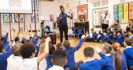 Olympic heroes go back to school to inspire kids 'to reach their potential'