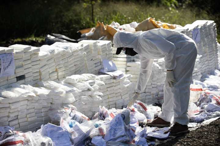 R.Dominicana quema 1.450 kilos de cocaína, tras apoyo a la operación Lanza del Sur de EEUU