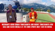 Mizoram’s Arun Kumar Tongchangya and Hridoy Tongchangya Win Gold and Silver Medals at 4th EMRS Sports Meet 2025 in Odisha
