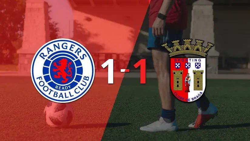 Europa League: Rangers y SC Braga se reparten los puntos y empatan 1