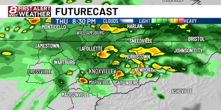 Rain starts to move in for the rest of Thursday