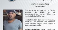Solicitan ayuda para localizar Jesús Olivas Pérez