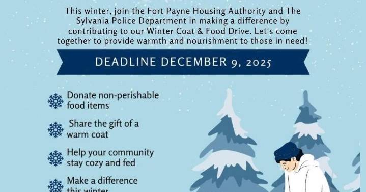 Sylvania police, Fort Payne Housing Authority taking donations for food & coat drive
