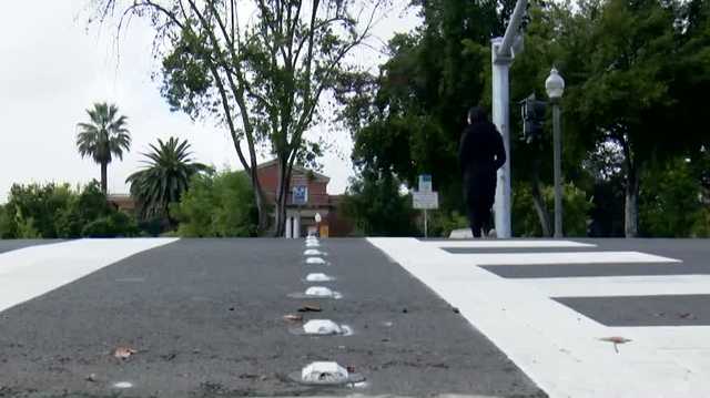 New Stockton crosswalk signal aims to curb speeding on Pershing Avenue