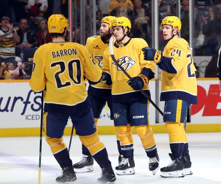 Adam Erne, Sam Steel score 47 seconds apart as Stars edge Predators - The Rink Live | Coverage of youth, junior, high school and college hockey