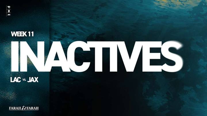 In and Out, 2025 Week 11: Brian Thomas Jr. and Five Others Are Inactive