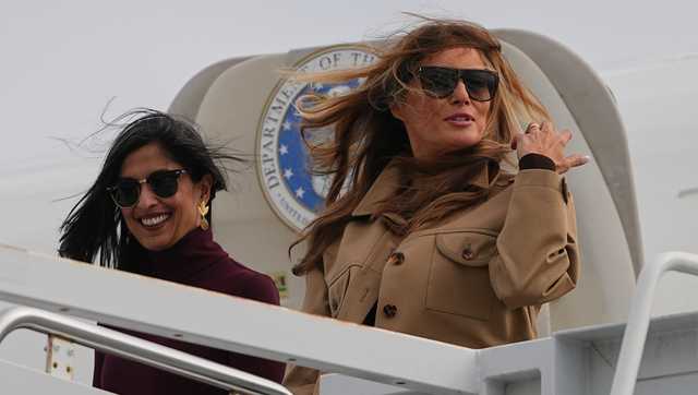 Melania Trump and Usha Vance visit troops in North Carolina