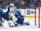 Canucks: Thatcher Demko leaves game after first period, does not return to back up